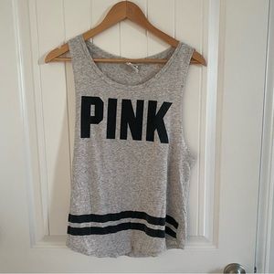 PINK muscle tee style tank top